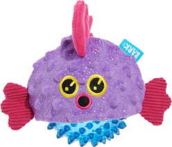 BARK Spike the Blowfish Squeaky Plush Dog Toy, Multicolor