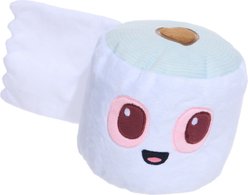 BARK Potty-Mouth Pete Squeaky Plush Dog Toy, White, Medium
