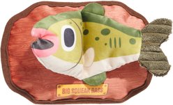 BARK Big Squeak Bass Squeaky Plush Dog Toy, Multicolor