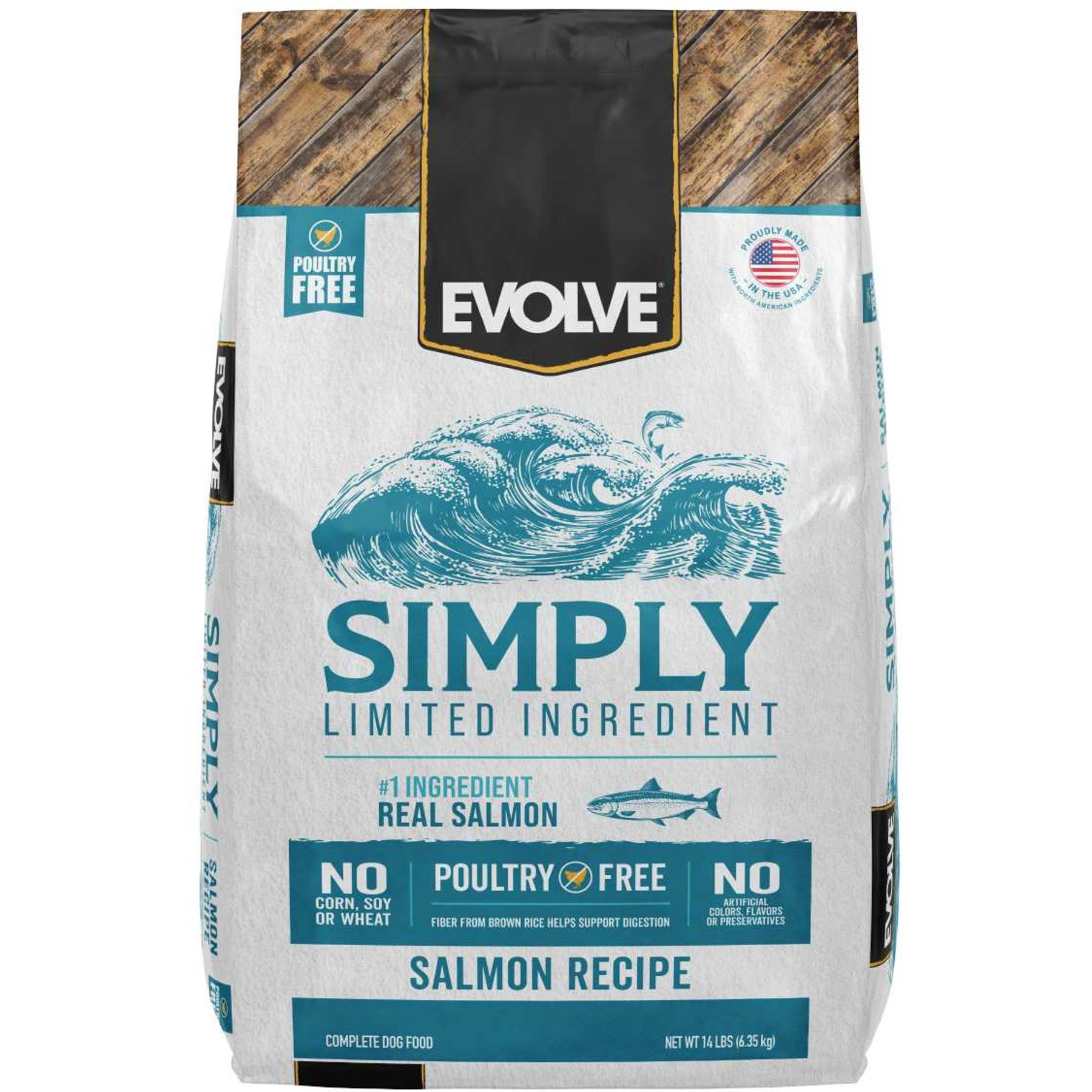 Evolve Simply Adult Limited Ingredient Diet Salmon Recipe Dry Dog Food, 14-lb bag