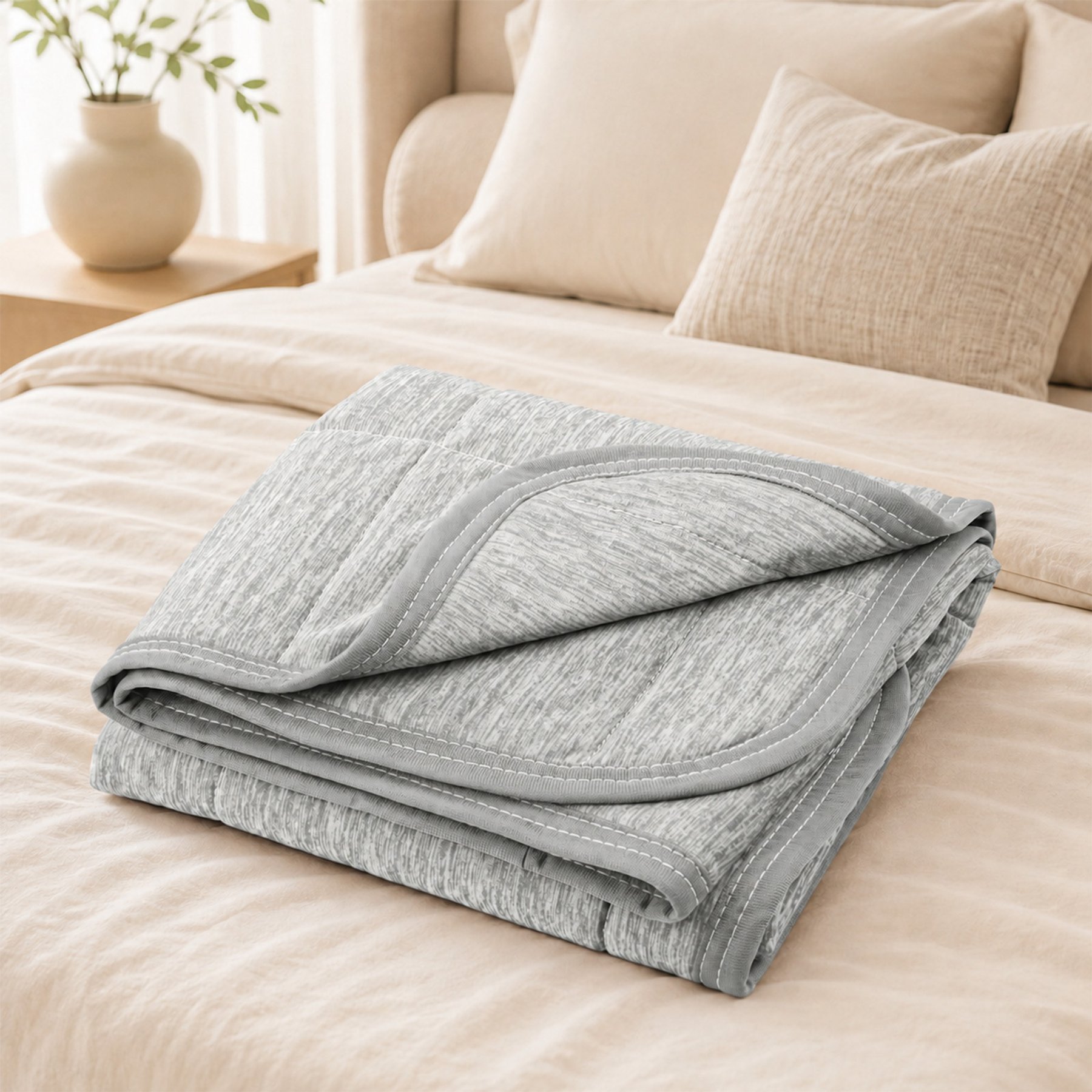 LOOBANI Washable & Breathable Cover Couch Sofa Protect Furniture Cooling Dog Blanket, Gray, Medium: 41 x 62-in