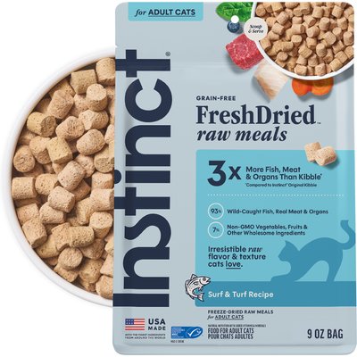 Instinct Instinct FreshDried Raw Meals Surf & Turf Recipe Freeze-Dried Cat Food, 9-oz bag