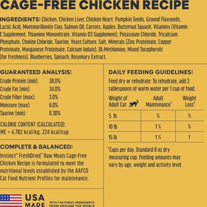Instinct FreshDried Raw Meals Cage-Free Chicken Recipe Freeze-Dried Cat Food, 25-oz bag