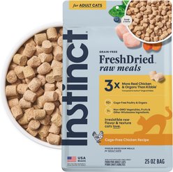 Instinct FreshDried Raw Meals Cage-Free Chicken Recipe Freeze-Dried Cat Food, 25-oz bag