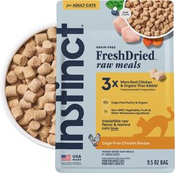 Instinct FreshDried Raw Meals Cage-Free Chicken Recipe Freeze-Dried Cat Food, 9.5-oz bag