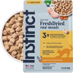 Instinct FreshDried Raw Meals Cage-Free Chicken Recipe Freeze-Dried Cat Food, 9.5-oz bag
