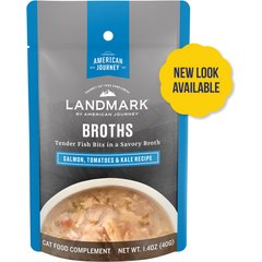 American Journey Landmark Broths Salmon, Tomatoes & Kale Recipe Wet Cat Food Complement Pouches (NEW LOOK AVAILABLE)