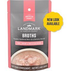 American Journey Landmark Broths Tuna, Shrimp & Whitefish Recipe Wet Cat Food Complement Pouches (NEW LOOK AVAILABLE)