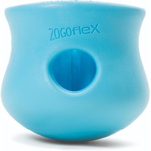 West Paw Zogoflex Toppl Tough Treat Dispensing Dog Chew Toy, Aqua Blue, Large