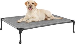 Veehoo Cooling Elevated Dog Bed, Black Silver, Large