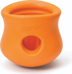 West Paw Zogoflex Toppl Tough Treat Dispensing Dog Chew Toy, Tangerine, Large