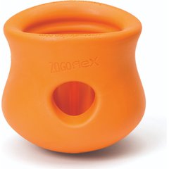 West Paw Zogoflex Toppl Tough Treat Dispensing Dog Chew Toy, Tangerine, Large