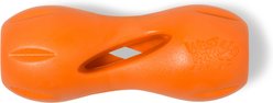 West Paw Qwizl Tough Treat Dispensing Dog Chew Toy, Tangerine Orange, Small