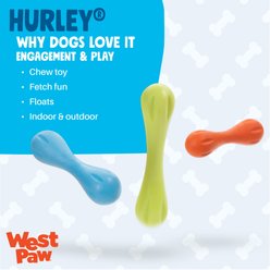 West Paw Zogoflex Hurley Tough Dog Chew Toy, Tangerine, Large slide 2 of 9