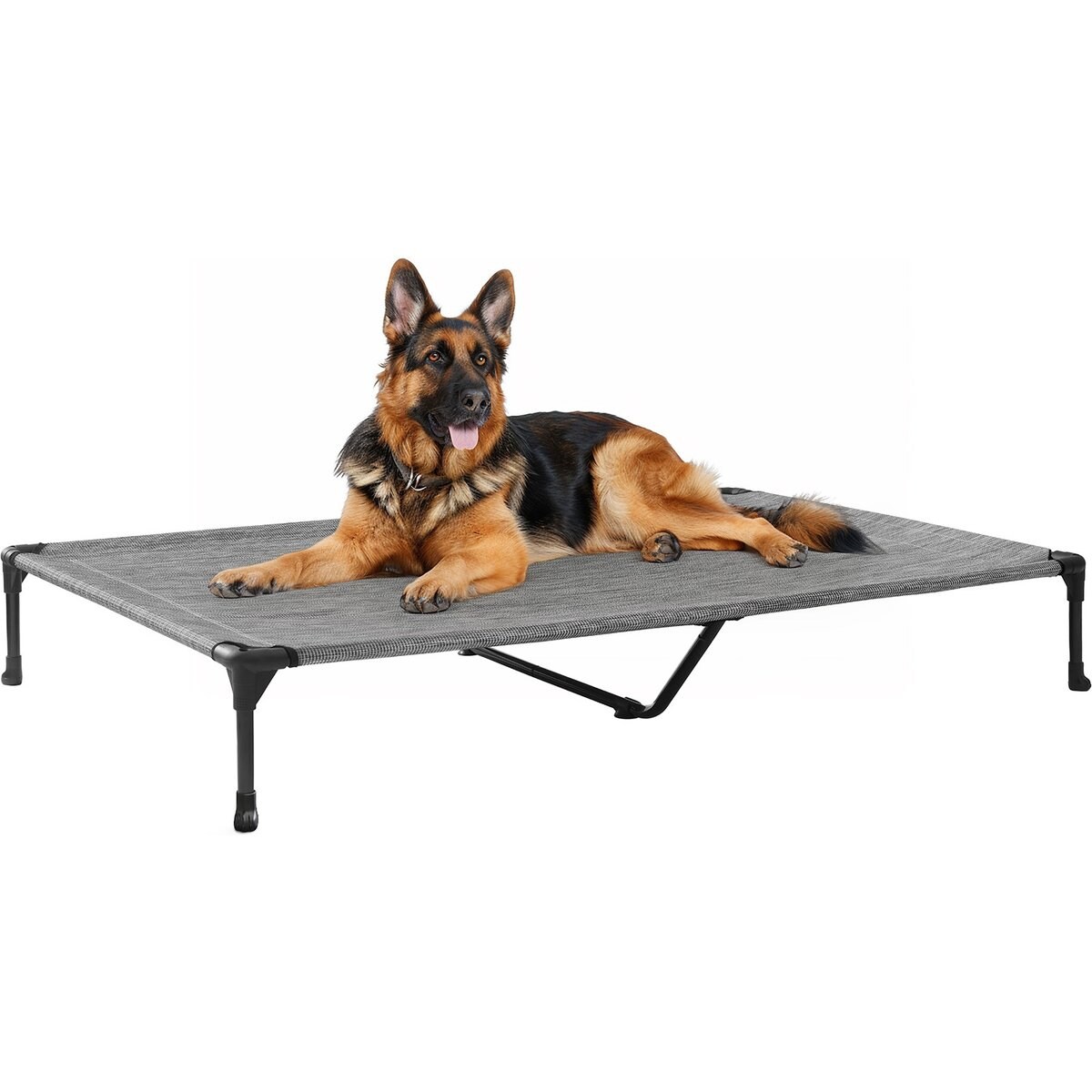 Veehoo Cooling Elevated Dog Bed, Black Silver, X-Large