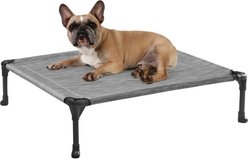 Veehoo Cooling Elevated Dog Bed, Black Silver, Medium