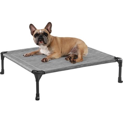 Veehoo Veehoo Cooling Elevated Dog Bed, Black Silver, Medium