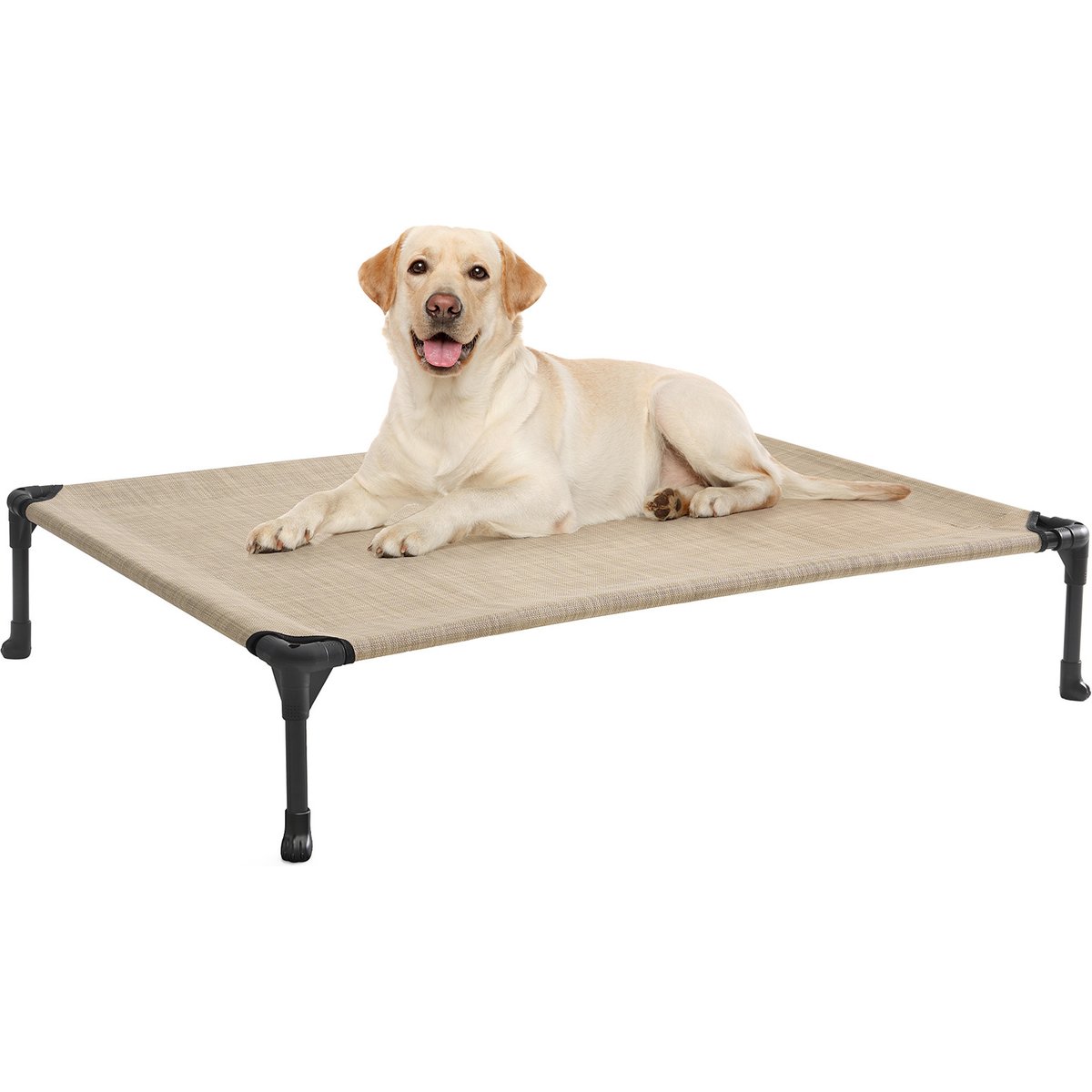 Veehoo Cooling Elevated Dog Bed, Beige Coffee, Large