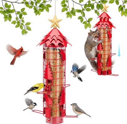 Show full view: Kingsyard Squirrel-Proof Outdoor Wild Bird Feeder, Red slide 8 of 10