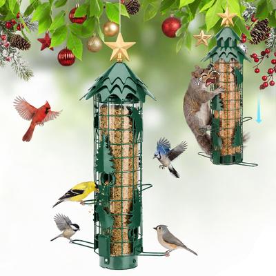 Show full view: Kingsyard Squirrel-Proof Outdoor Wild Bird Feeder, Green slide 9 of 10