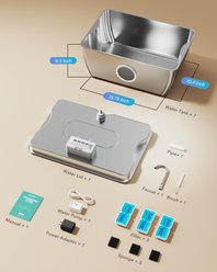 HINTON Ultra Quiet BPA-Free Stainless Steel Dog Water Fountain, Silver, 3.2-gal slide 2 of 8