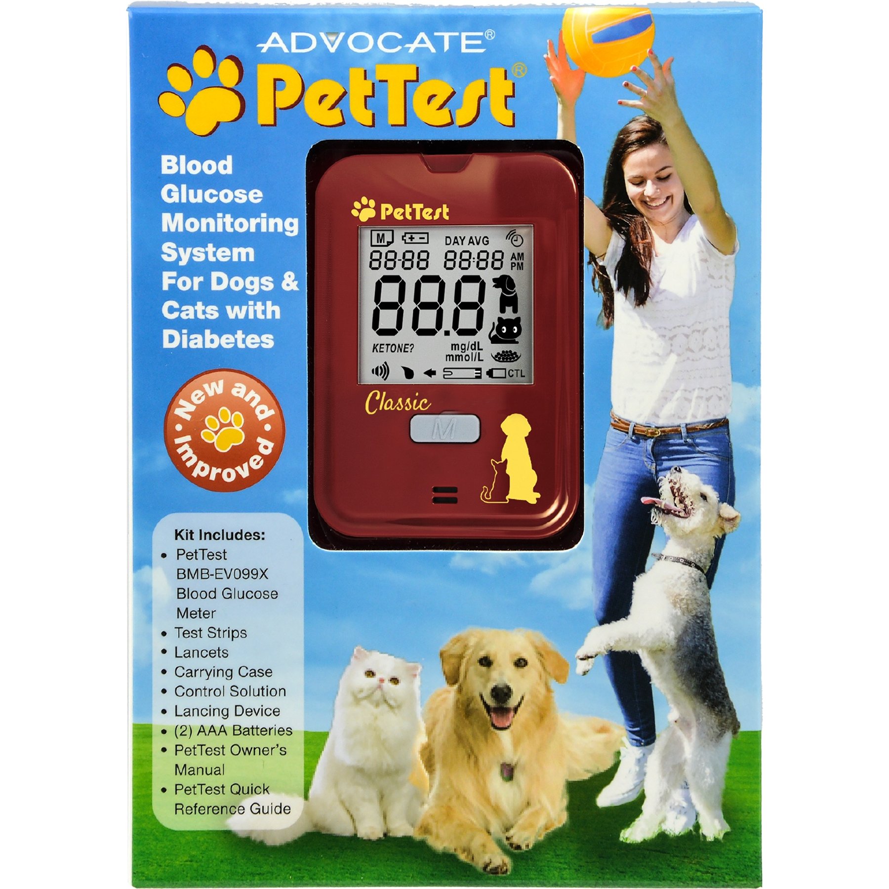 PetTest Blood Glucose Monitoring System for Dogs & Cats