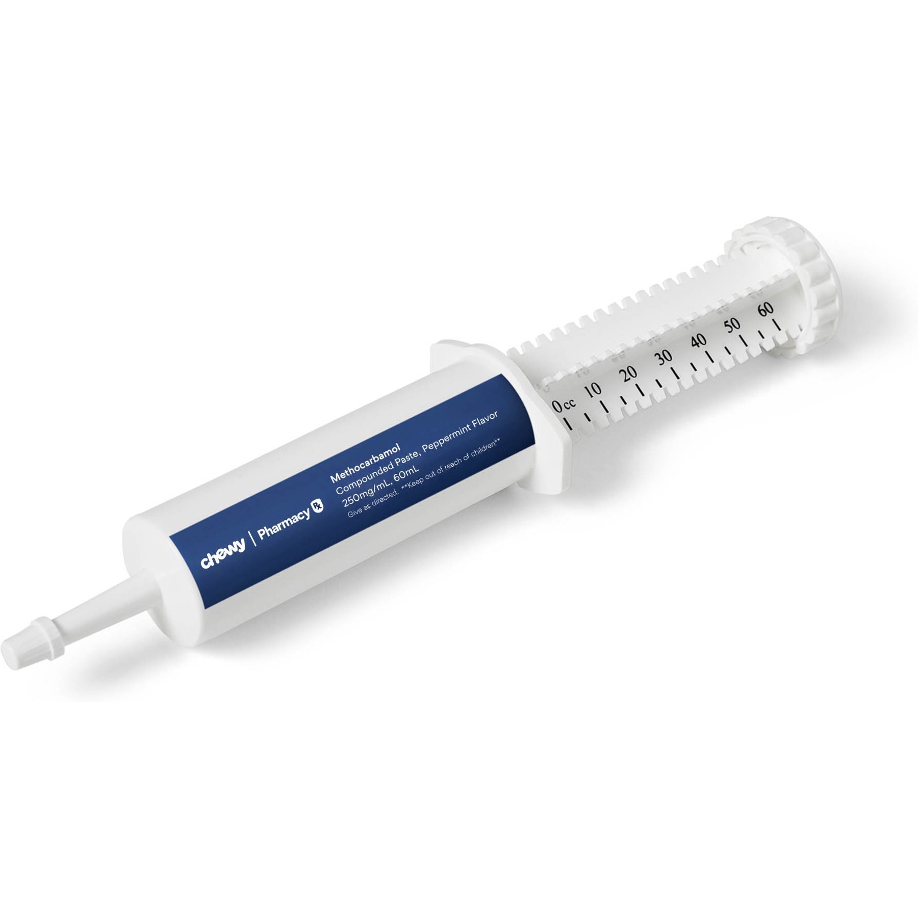 Methocarbamol Compounded Peppermint Paste, 250mg/mL, 60mL for Veterinary use (dosed in 5mL increments)