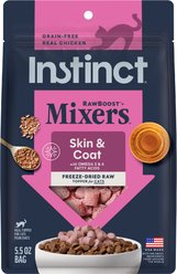Instinct RawBoost Mixers Grain-Free Skin & Coat Health Recipe Freeze-Dried Cat Food Topper, 5.5-oz bag