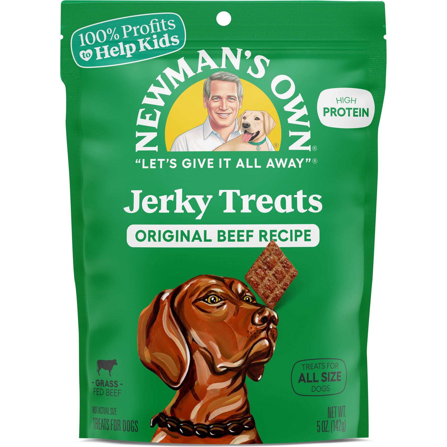 Newman's Own Beef Jerky Original Recipe Dog Treats, 10-oz bundle