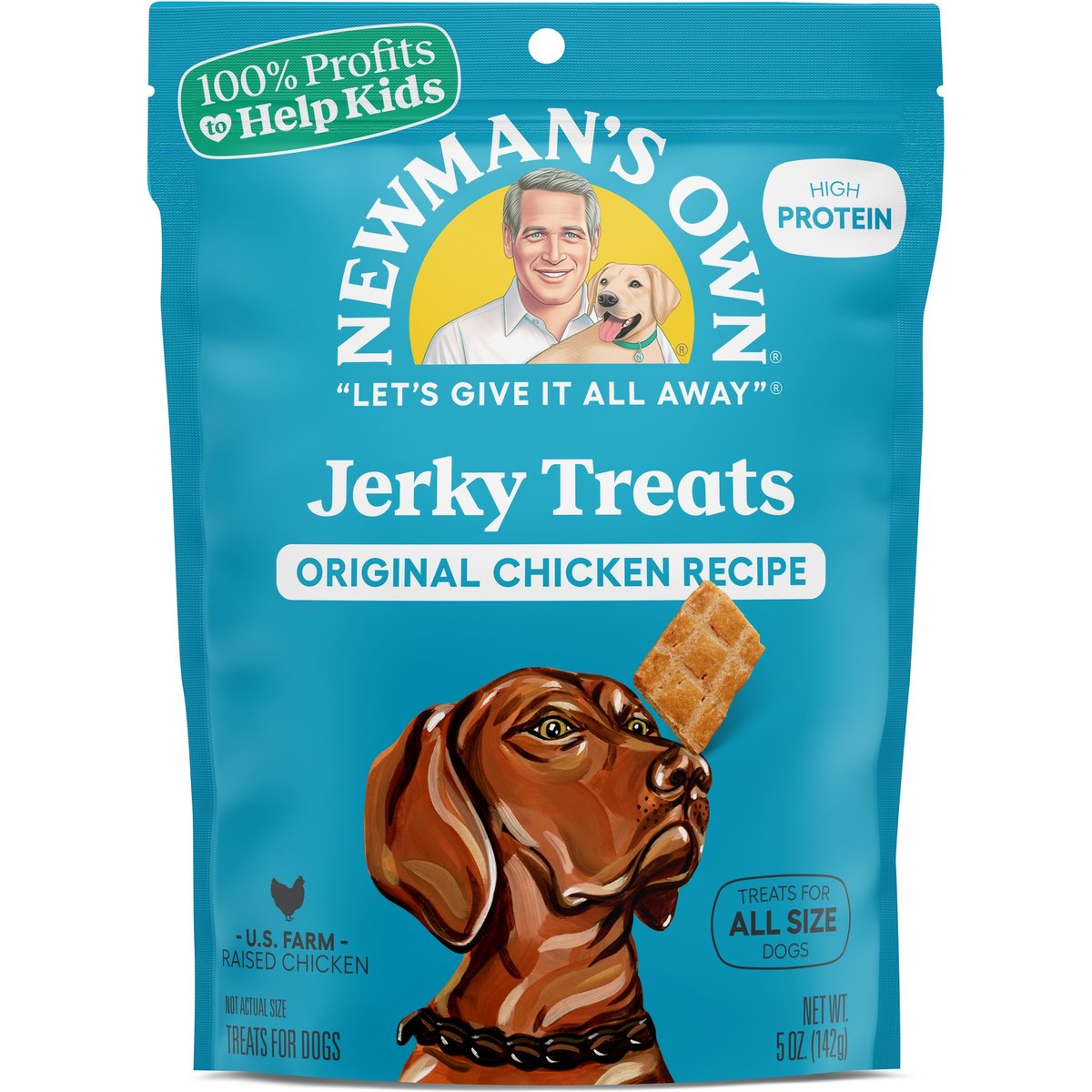 Newman's Own Chicken Jerky Original Recipe Dog Treats, 5-oz bag