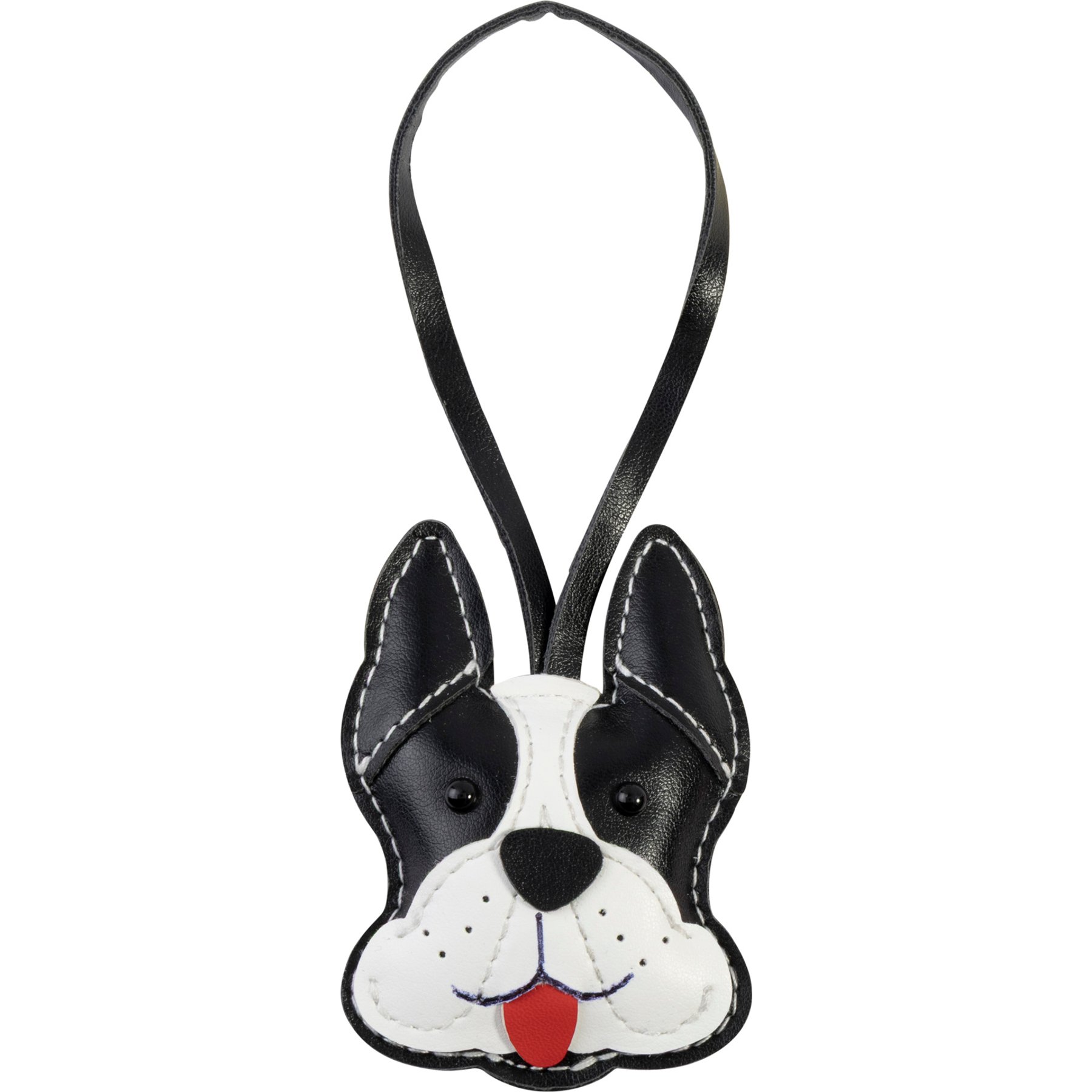 Amanda Blu Frenchie Bag Charm Fashion Dog Harness Accessory, Black/White