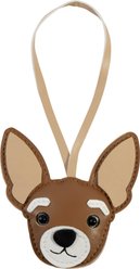 Amanda Blu Chihuahua Bag Charm Fashion Dog Harness Accessory, Brown
