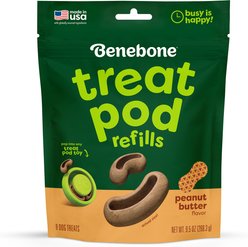 Benebone Pod Refills for Puzzle Toy Peanut Butter Flavor Lickable Dog Hard Chew Treats, 9 count