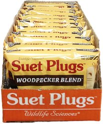 Wildlife Sciences Woodpecker Suet Plugs Wild Bird Food, case of 12