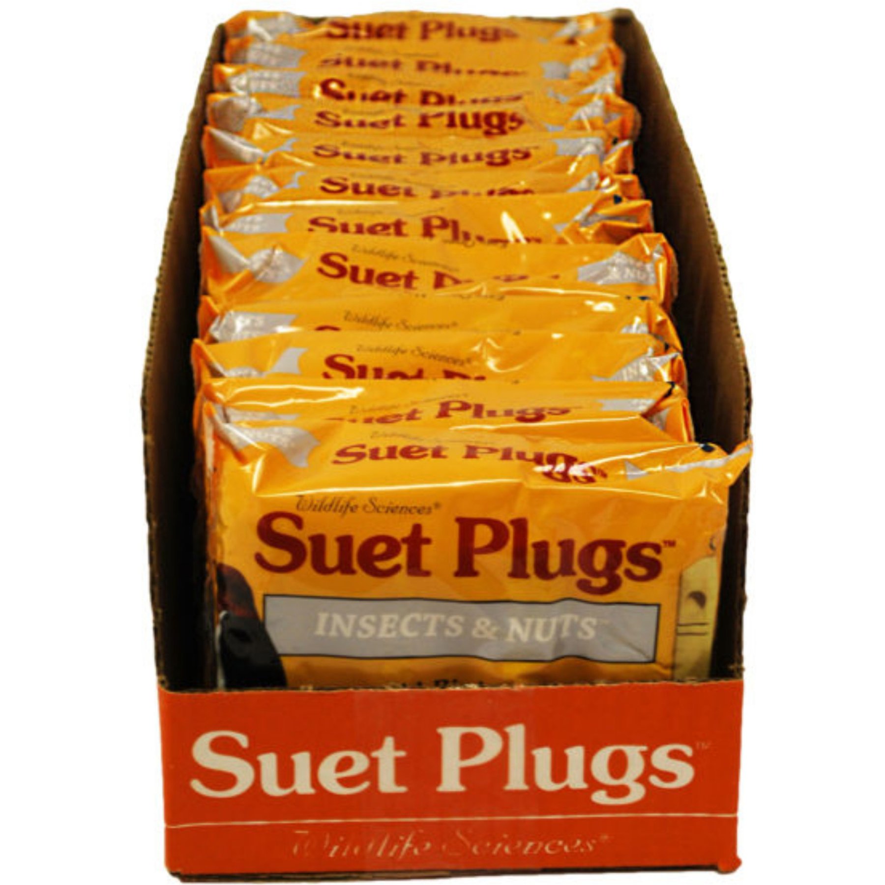 Wildlife Sciences Insect & Nut Suet Plugs Wild Bird Food, case of 12