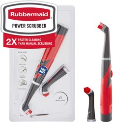 Rubbermaid Power Scrubber with Extra Grout Head, Red slide 1 of 7