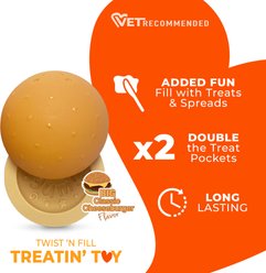Nylabone Cheeseburger Twist 'N Fill Tough Chew Treat Dispensing Dog Toy, Medium slide 2 of 9