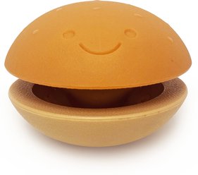 Nylabone Cheeseburger Twist 'N Fill Tough Chew Treat Dispensing Dog Toy, Medium