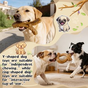 FUUFOME Aggressive Chewers with Tough Nylon Reduce Boredom & Anxiety Indestructible Dog Toy, Brown, 2 count