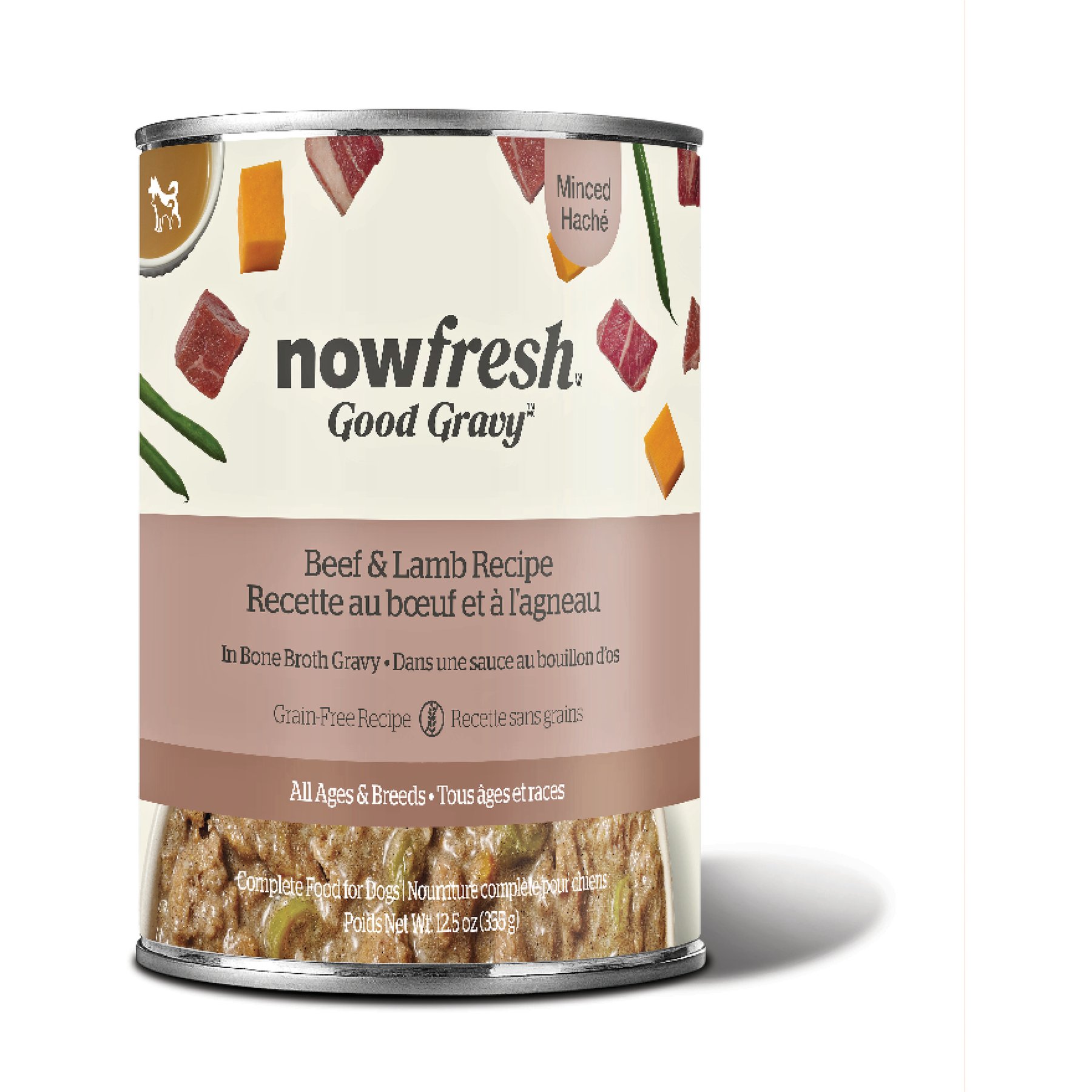 Now Fresh Good Gravy Minced Grain-Free Beef, Lamb Wet Dog Food, 12.5-oz can, case of 12