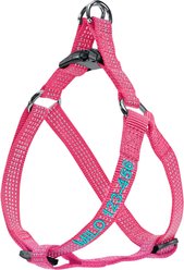 Pawtitas Custom Personalized Reflective Step-In Basic Dog Harness, Pink, Small: 15 to 22-in chest