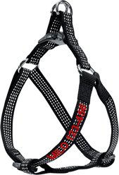 Pawtitas Custom Personalized Reflective Step-In Basic Dog Harness, Black, X-Small: 11 to 15-in chest