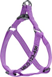 Pawtitas Custom Personalized Reflective Step-In Basic Dog Harness, Purple Orchid, Medium: 20 to 28-in chest