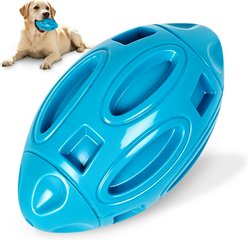 Newget Natural Rubber Ball Squeaky Dog Toy with Built-in Squeaker, Blue