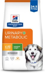 Hill's Prescription Diet c/d Multicare + Metabolic, Urinary + Weight Care Chicken Flavor Dry Dog Food, 24.5-lb bag