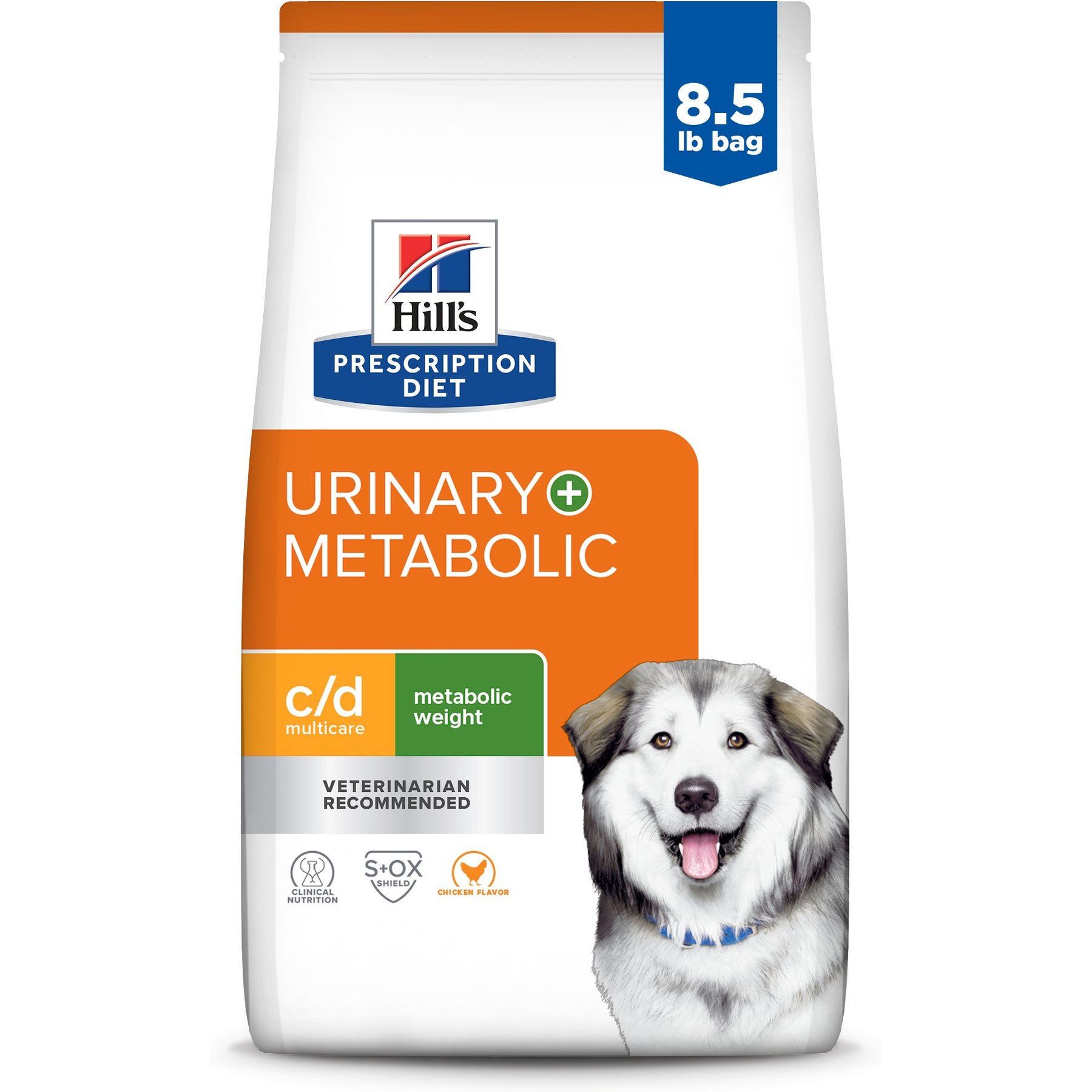 Hill's Prescription Diet c/d Multicare + Metabolic, Urinary + Weight Care Chicken Flavor Dry Dog Food, 8.5-lb bag