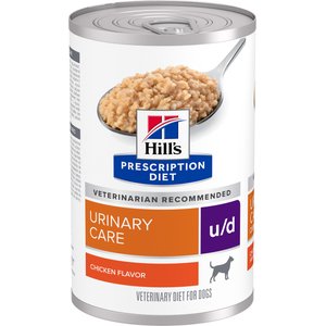 Hill's Prescription Diet u/d Urinary Care Chicken Flavor Wet Dog Food, 13-oz, case of 12