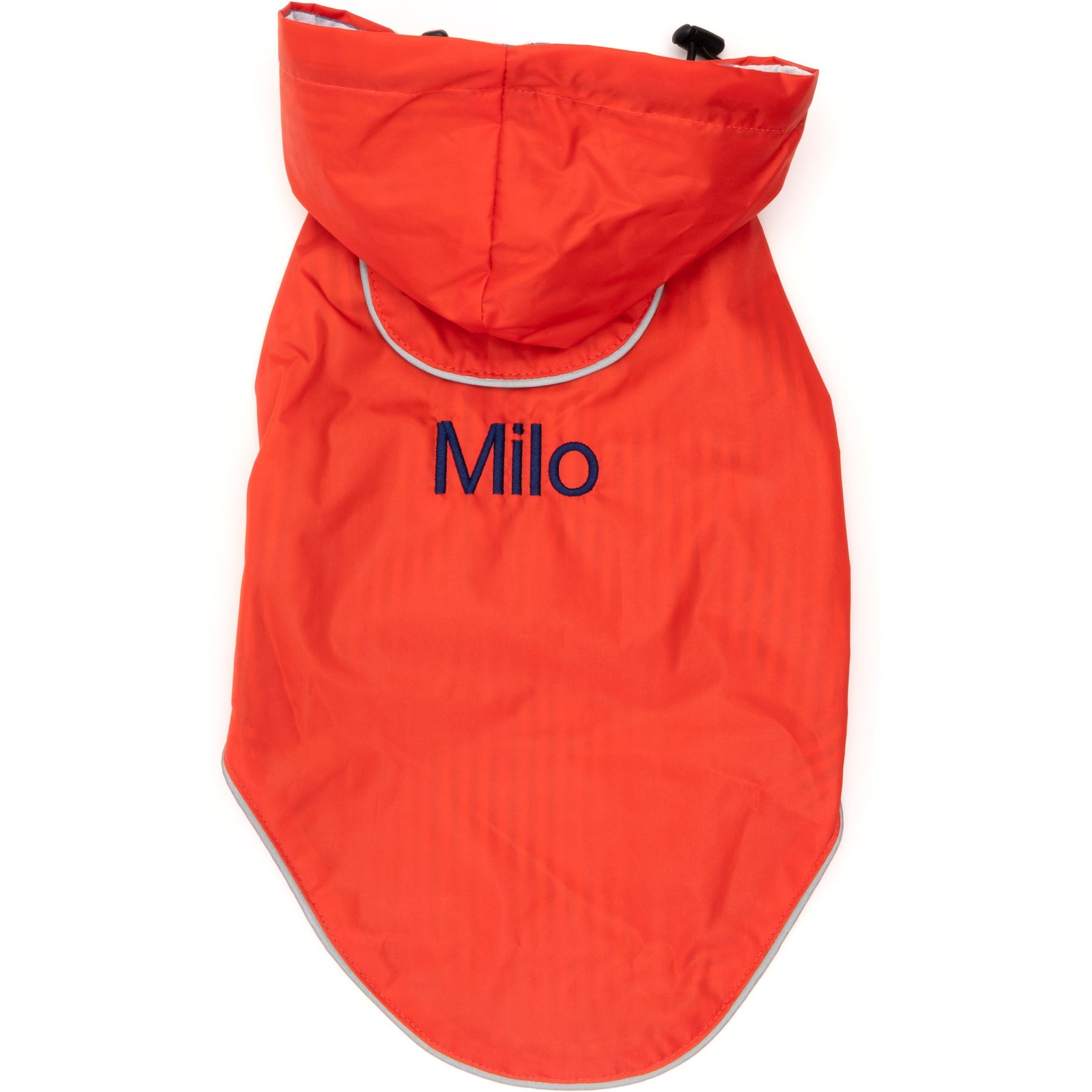 The Worthy Dog Personalized Seattle Slicker Water Resistant Dog Jacket, Red, Medium