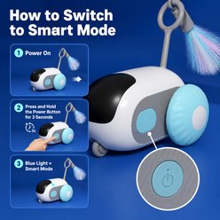 NonoPets Smart Automatic Electronic Exercise Feather Robot Remote Control Interactive Motion Cat Toy, Orange slide 2 of 9
