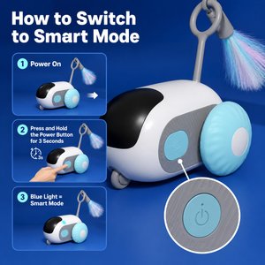 NonoPets Smart Automatic Electronic Exercise Feather Robot Remote Control Interactive Motion Cat Toy, Orange